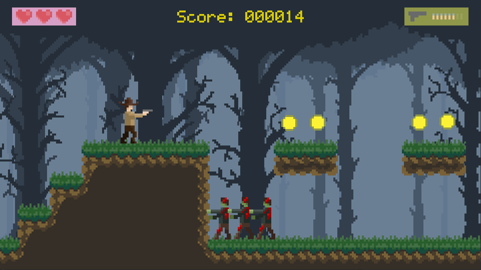 Screenshot of Zombies 2D gameplay